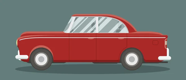 Voiture rouge classique — Image vectorielle