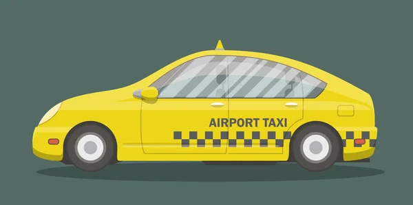 Taxi plat jaune — Image vectorielle