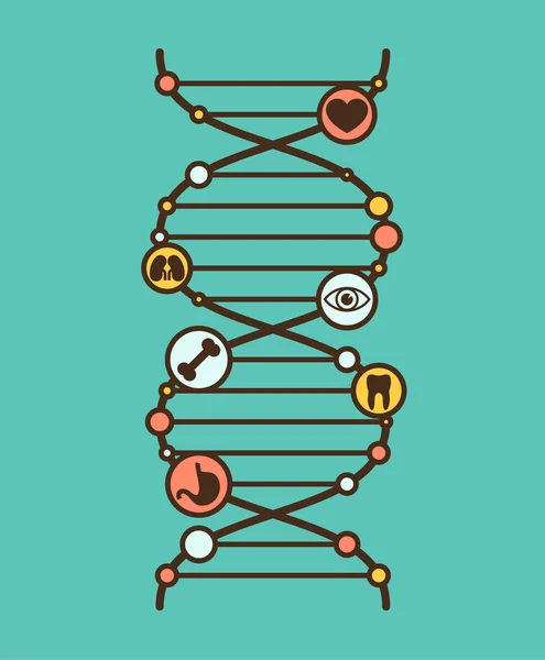 Ícone de Dna — Vetor de Stock