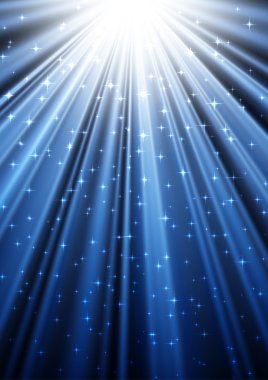 Karanlıkta parlak ışınları