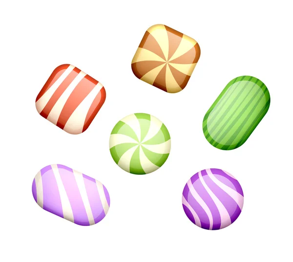 Bonbons sur blanc — Image vectorielle