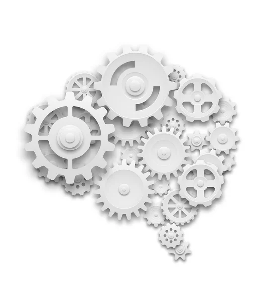 Brain made of gears — Stock Vector