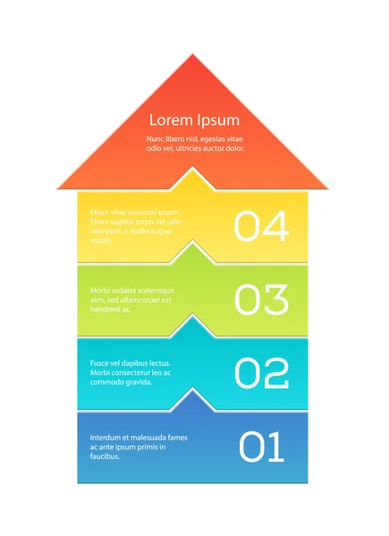 Up arrow infographic — Stock Vector