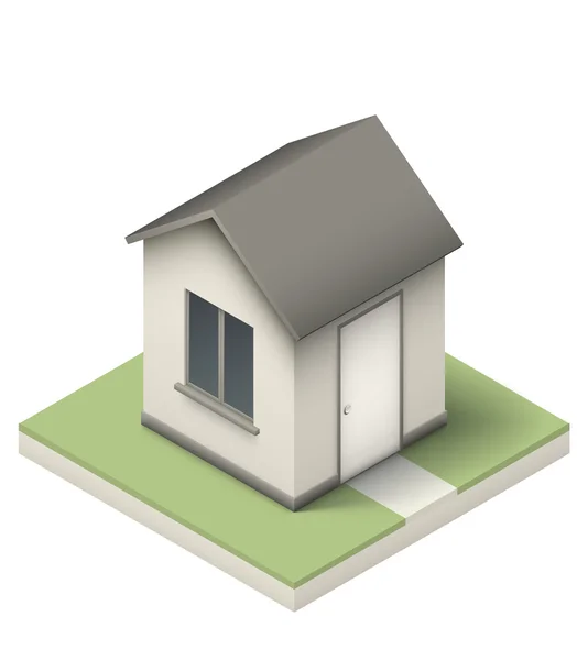 Petite maison isométrique — Image vectorielle