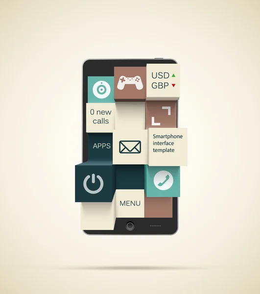 Smartphone apps background — Stock Vector