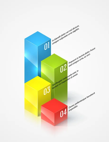 Farbige Diagramme Infografik-Vorlage — Stockvektor