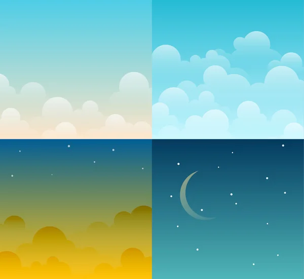 Set of sky illustrations — Stock Vector