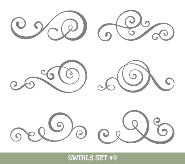 Calligraphic swirls collection — Stock Vector