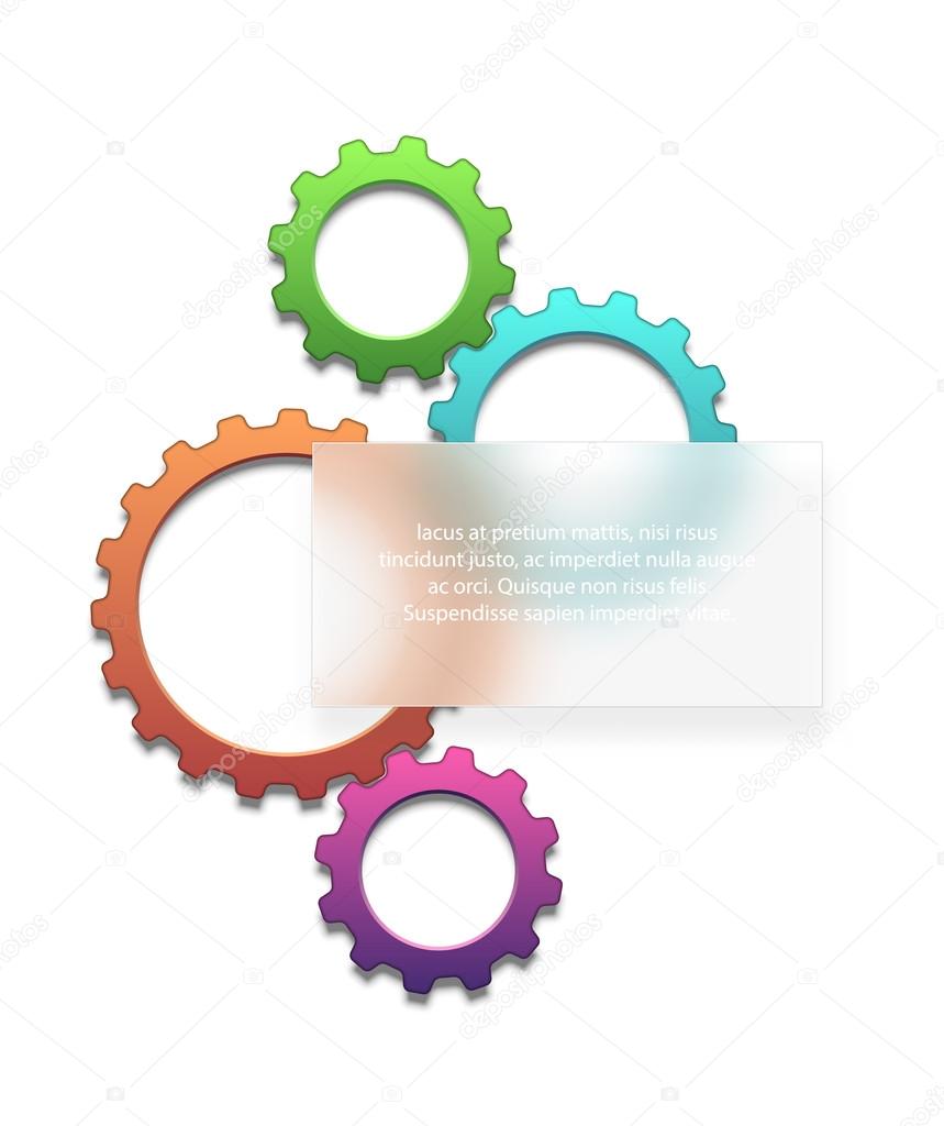 Colorful gears background
