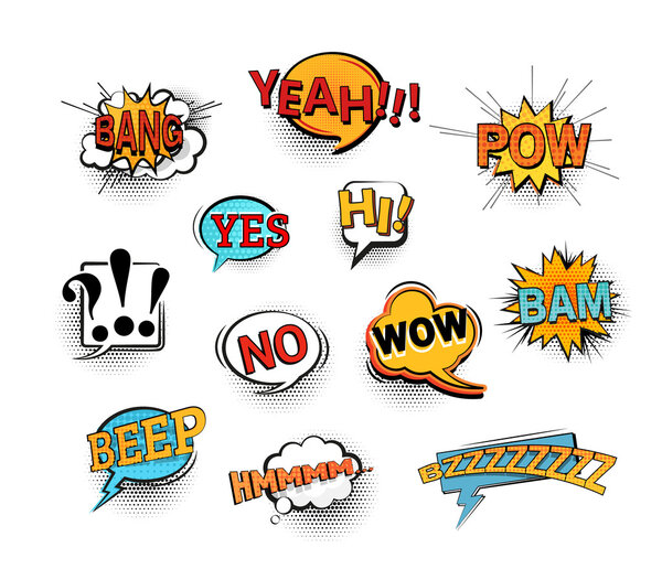 Comic speech bubbles