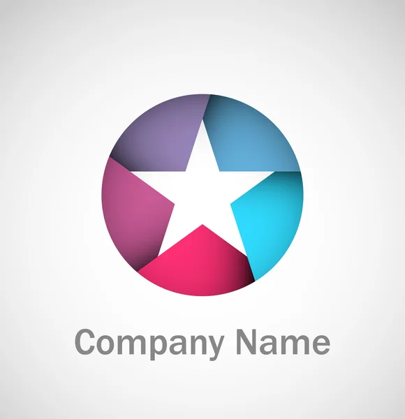Logo étoile Origami — Image vectorielle