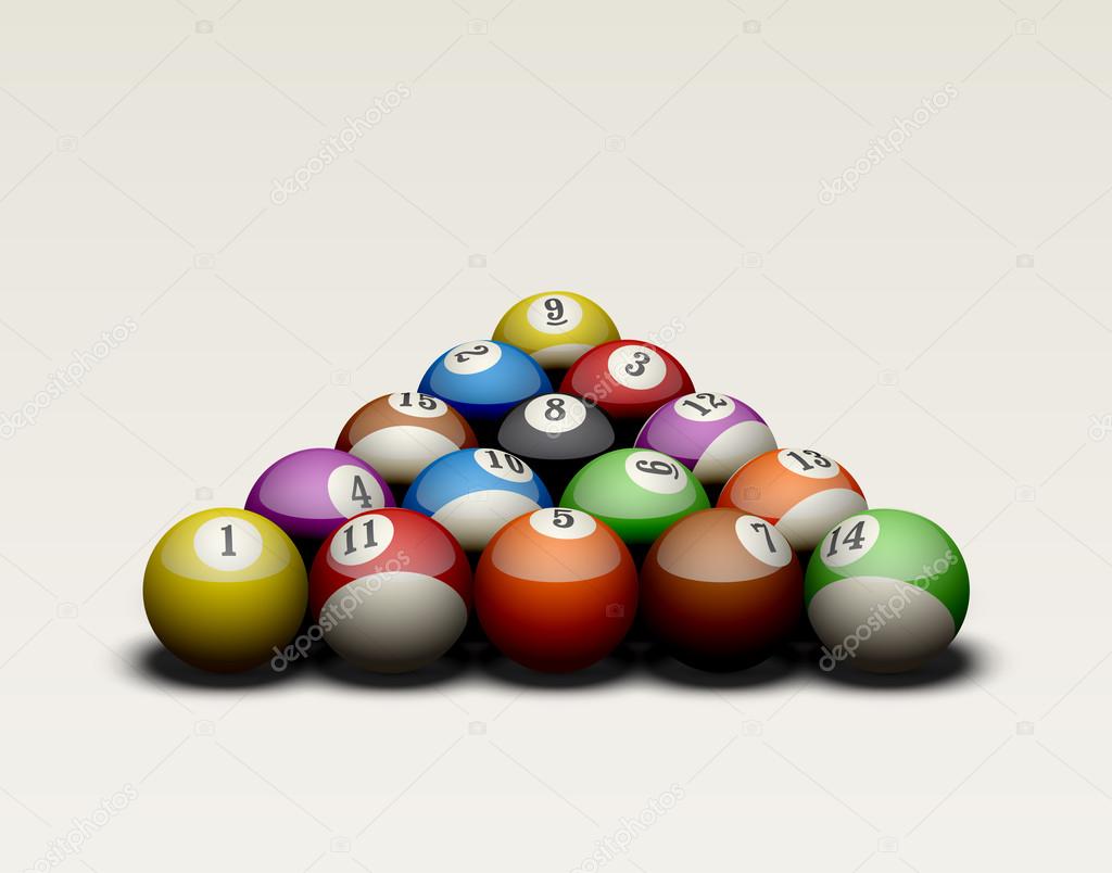 Pool balls isolated