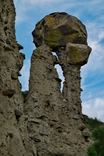 Rosja Południe Zachodniej Syberii Góry Altai Układ Akkurum Grzybami Kamiennymi — Zdjęcie stockowe