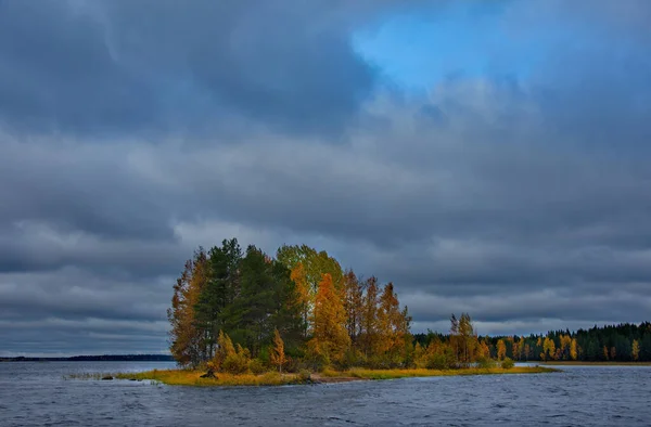 Rusia República Karelia Otoño Las Islas Cubiertas Lago Vodlozero Famoso —  Fotos de Stock