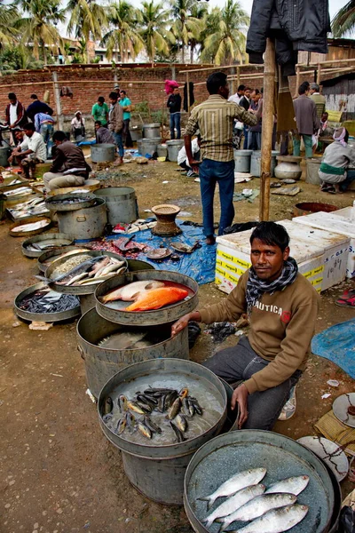 Chariduar Wschodnie Indie Stycznia 2016 Przydrożnym Rynku Spożywczym Codziennie Sprzedaje — Zdjęcie stockowe