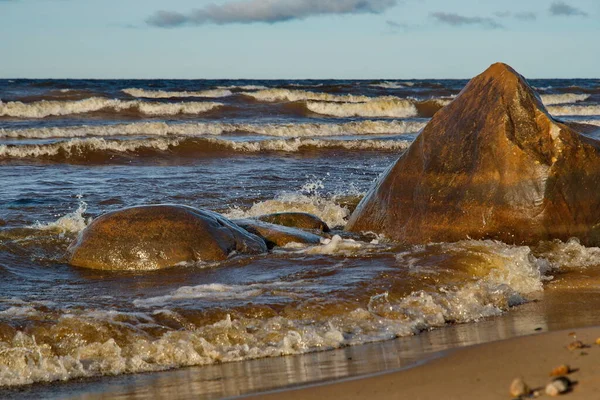 Rusia República Karelia Olas Costa Norte Del Lago Onega Agua — Foto de Stock