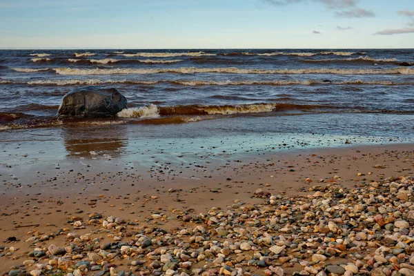 Rusia República Karelia Arena Costa Rocosa Norte Del Lago Onega —  Fotos de Stock