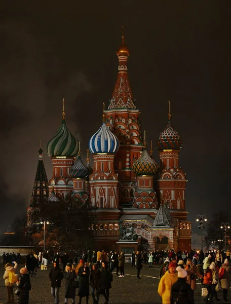 Mosca Russia Dicembre 2020 Moscoviti Gli Ospiti Della Capitale Passeggiano — Foto Stock
