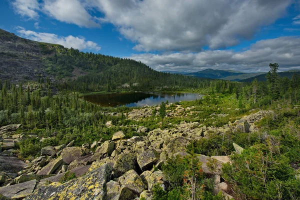 Rusia Sur Del Territorio Krasnoyarsk Los Sayanos Orientales Lago Del — Foto de Stock