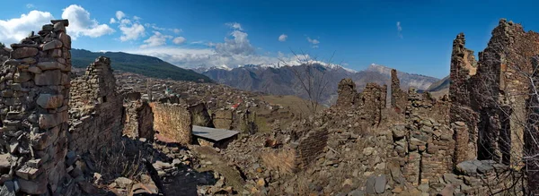 Rusko Severovýchodní Kavkaz Dagestán Kamenné Domy Opuštěné Části Horské Vesnice — Stock fotografie