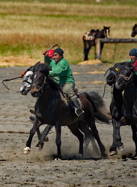 Kupchegen Rusia Mayo 2021 Altai National Equestrian Game Kok Boru — Foto de Stock