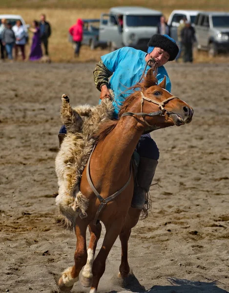 Kupchegen Rusia Mayo 2021 Altai National Equestrian Game Kok Boru — Foto de Stock