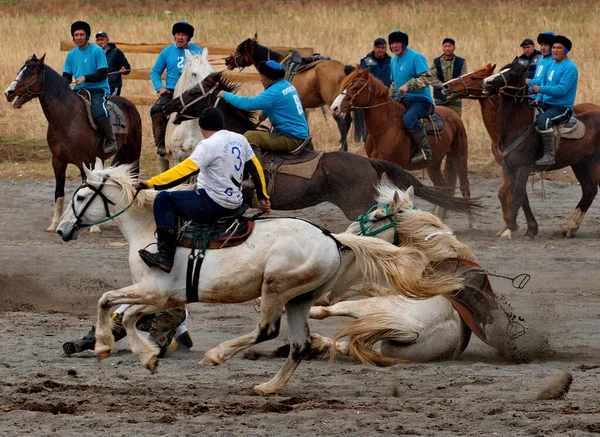 Kupchegen Rusia Mayo 2021 Altai National Equestrian Game Kok Boru — Foto de Stock