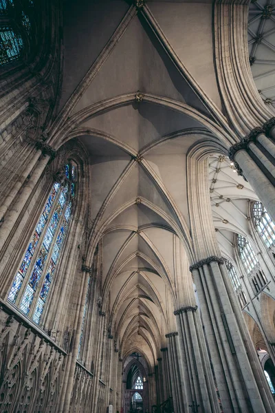 York North Yorkshire 2020 Beautiful Empty Interior York Minster Iconic — Stock Photo, Image