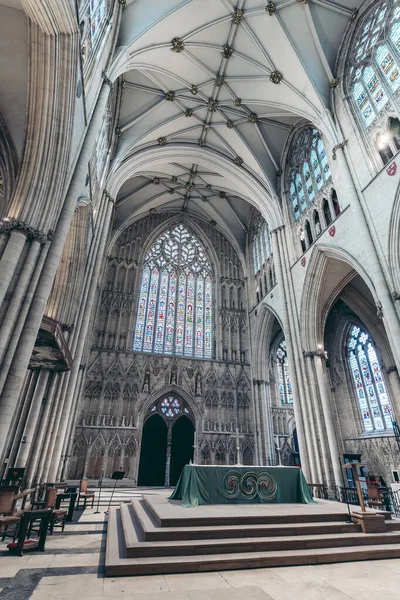 York North Yorkshire 2020 Beautiful Empty Interior York Minster Iconic — Stock Photo, Image