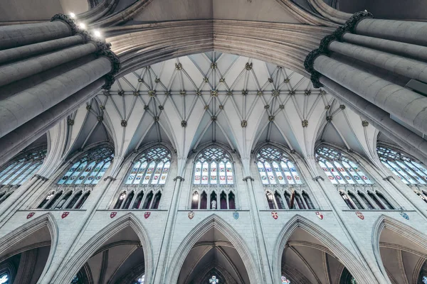 York North Yorkshire 2020 Belo Interior Vazio Catedral Medieval Estilo — Fotografia de Stock