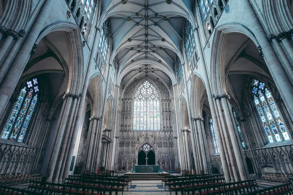 York North Yorkshire 2020 Belo Interior Vazio Catedral Medieval Estilo — Fotografia de Stock