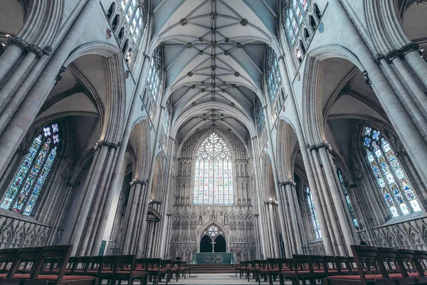 York North Yorkshire 2020 Beautiful Empty Interior York Minster Iconic — Stock Photo, Image