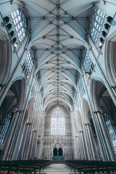 York North Yorkshire 2020 Belo Interior Vazio Catedral Medieval Estilo — Fotografia de Stock