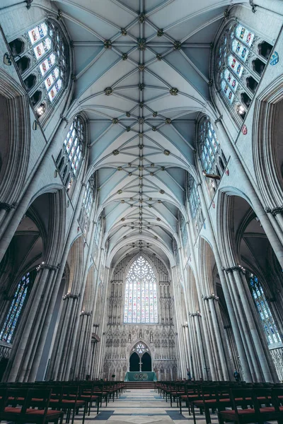 York North Yorkshire 2020 Belo Interior Vazio Catedral Medieval Estilo — Fotografia de Stock