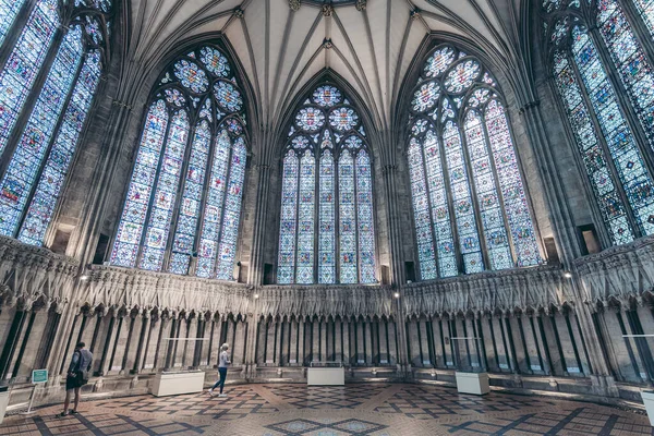 York North Yorkshire 2020 Schöner Leerer Innenraum Der Gotischen Kathedrale — Stockfoto