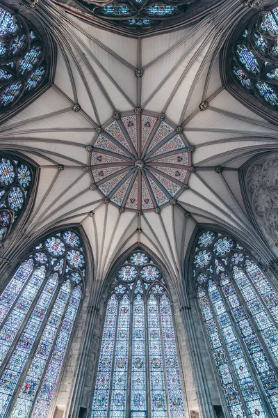 York North Yorkshire 2020 Beautiful Empty Interior York Minster Iconic — Stock Photo, Image