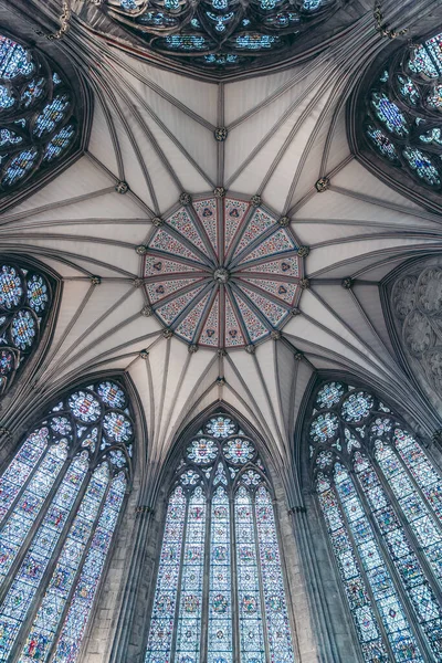 York North Yorkshire 2020 Beautiful Empty Interior York Minster Iconic — Stock Photo, Image