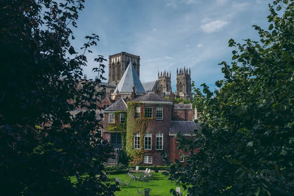 York North Yorkshire 2020 Piękny Widok Gotycką Katedrę York Minster — Zdjęcie stockowe