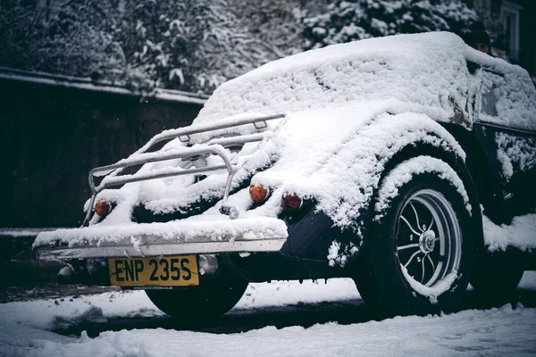 Richmond Thames Londra Liguuk 2021 Vintage Classic Morgan Coperto Neve — Foto Stock