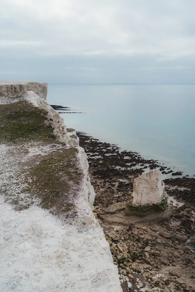 Seaford East Sussex Großbritannien Kreidefelsen Der Küste Von Sussex Mit — Stockfoto