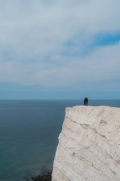 Seaford East Sussex 2021 Lidé Kráčejí Stezkách Vrcholu Křídových Útesů — Stock fotografie