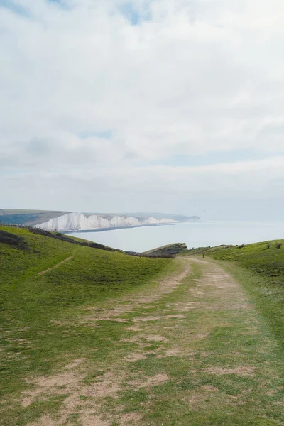 Seaford East Sussex Jalá 2021 Reserva Natural Seaford Head Vista —  Fotos de Stock