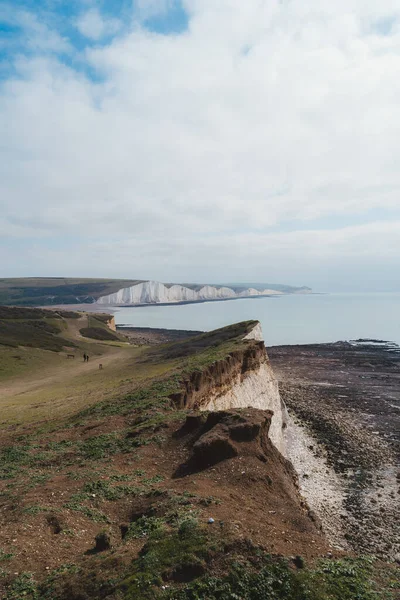 Seaford East Sussex 2021 Seaford Head Nature Reserve View Cloudy — ストック写真
