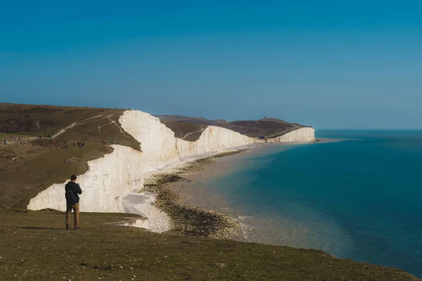 Doğu Sussex 124 Ngiltere 2021 Yedi Kız Kardeş Uçurumun Doğa — Stok fotoğraf