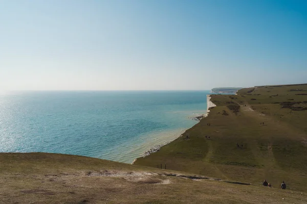 East Sussex 2021 Seven Sisters Clifftop Paths Nature Reserve View — ストック写真