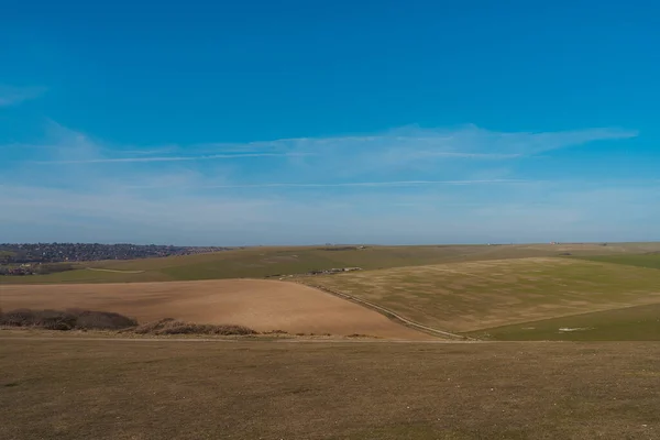 Doğu Sussex 124 Ngiltere 2021 Yedi Kız Kardeş Clifftop Paths — Stok fotoğraf