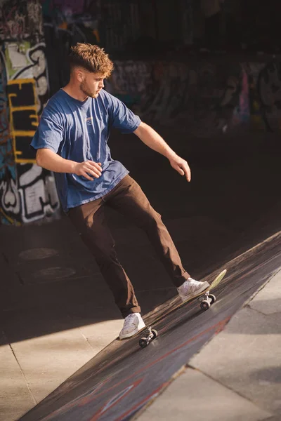 Southbank London 2021 Skaters Performing Tricks Southbank Skate Space — Stock Photo, Image