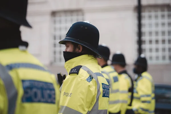 Westminster Londra 124 Ngiltere 2021 Kill Bill Protestosunda Maskeli Polisler — Stok fotoğraf