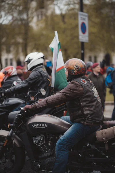 Westminster Londyn 2021 Rajd Rowerzystów Rolling Thunder Parliament Square Marszu — Zdjęcie stockowe