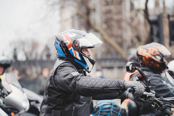 Westminster Londyn 2021 Rajd Rowerzystów Rolling Thunder Parliament Square Marszu — Zdjęcie stockowe